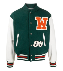 Chaqueta universitaria con letras de talla grande para hombre, parches de chenilla de alta calidad, parches personalizados, etiqueta con logotipo - Product Image 1