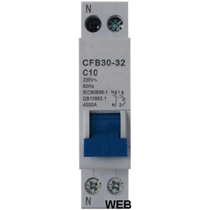 Cf830เบรกเกอร์วงจร32 C10 230V 60Hz 4500A 1P พร้อมที่จับสีน้ำเงินสำหรับป้องกันไฟฟ้า - Product Image 1