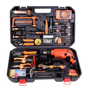 Juego de taladro de impacto, herramientas de reparación de Hardware para el hogar, 128 piezas - Product Image 1