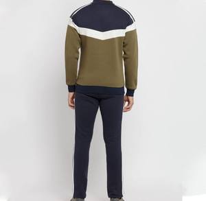 Venta caliente personalizado de dos piezas de los hombres con capucha pantalones de chándal patrón sólido cordón de cierre para el invierno - Product Image 3