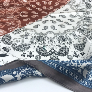 Fleur carré Hijab écharpe nouvelle écharpe imprimée foulard en soie simulé tour de cou pour hommes et femmes cheveux avec 4 saisons - Product Image 4