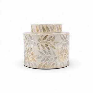 Jarrón de Nácar Hecho a Mano con Incrustaciones de Concha, Contenedor Multifuncional para Mesa, Cocina y Baño, Vietnam - Product Image 3