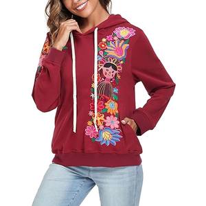 Sweats à capuche pour femmes de haute qualité avec broderie et impression personnalisée, manches longues, légers et confortables, dernière mode, prix bas - Product Image 1