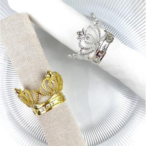 Nouveau rond de serviette en métal tendance pour mariage et fêtes couleur or à la mode grossiste fait main porte-serviettes - Product Image 4