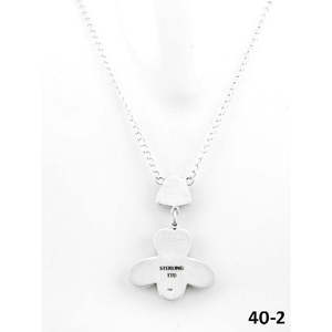 Collier artisanal opale du Sud-Ouest avec dahlia paon et serti en forme de fleur en argent sterling - Product Image 4