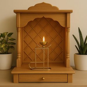 Brass Diya with Maa Design Traditional <b>Oil</b> Lamp for Puja Kuthu Vilakku Home & Diwali Decoration Spiritual Deepak for Festival - Product Image 2