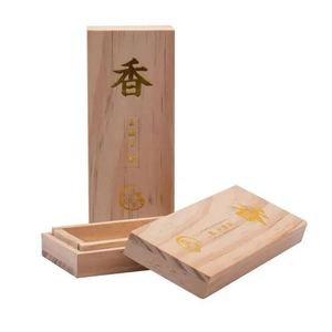 Petites caisses <span class=keywords><strong>de</strong></span> rangement en bois, lot <span class=keywords><strong>de</strong></span> 3, boîtes cadeaux en bois brut avec couvercle coulissant pour bougies et autocollants - Product Image 6