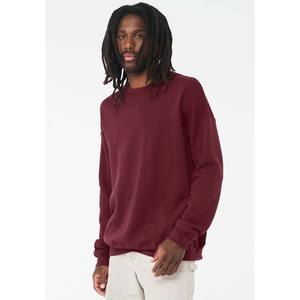 Pull à manches longues de couleur unie pour homme, printemps et automne, avec épaules tombantes, pull décontracté à col rond, sweat-shirt - Product Image 1