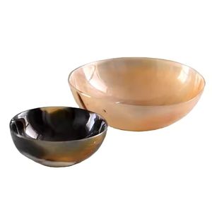 Cuenco de servicio de cuerno de búfalo Natural hecho a mano, vajilla de cuerno nuevo, respetuoso con el medio ambiente, fabricante directo clásico de la India - Product Image 1