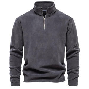 Wholesale Men's Fleece Jacket - Full Zipper, Fleece, Windproof, Embroidered Cotton Knit - Product Image 1