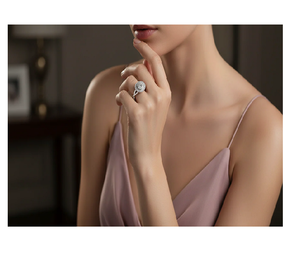 แหวนเพชรทองคำคุณภาพสูงสำหรับผู้หญิง เหมาะสำหรับงานแต่งงาน ของขวัญวันครบรอบ สวมใส่ได้ทุกวัน ดูสง่างาม - Product Image 5