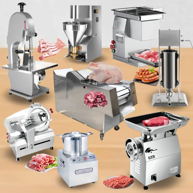 A Restaurant butchery butcher shop product making beef Other food meat processing machinery set cutter chopper cutting equipment