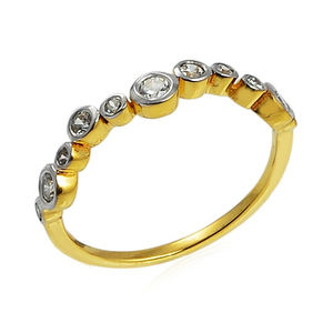 Diseño clásico de lujo chapado en oro plata esterlina 925 circón blanco piedra preciosa anillo de bodas joyería para aniversario y fiesta - Product Image 3