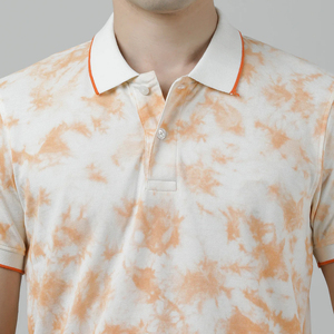 Design personnalisé Tie Dye pour hommes pour polos Durable nouveau style solide motif disponible au prix de gros meilleure fabrication - Product Image 4