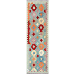 Alfombra Kilim de Maimana, Afganistán, 193 x 58 cm - Product Image 1