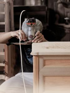 Wholesale Minimalist Industrial X-Back Distressed Teak Wood Dining <b>Chair</b> - Product Image 4