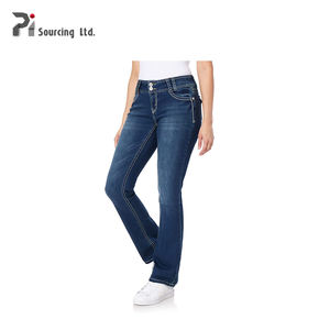 Personnalisé Nouveau Design Femmes Bootcut Jambe Droite Denim Jeans Pantalon Dames Slim Fit Jeans Pantalon Femmes Regular Fit Confort Jeans Pantalon - Product Image 6