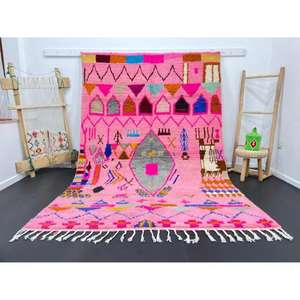 Tapis marocains faits main en laine, authentiques tapis berbères, laine naturelle, artisanat artisanal, taille et couleurs personnalisables, haute qualité - Product Image 2