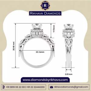 Excellent Quality Elegant 10K White Gold Solitaire <b>Ring</b> For wedding gift Elegant <b>Diamond</b> <b>Rings</b> Pure <b>Diamond</b> with Metal Purity - Product Image 2