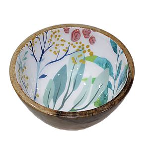 Bol décoratif de haute qualité avec impression d'émail, bol à Fruits en bois, bol à salade, bol à mélanger en bois de mangue - Product Image 2