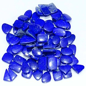 Lapis Lazuli คู่อัญมณีหลวมจับคู่คู่ Lapis Lazuli แบน Lapis Lazuli Cabochon คู่สำหรับเครื่องประดับ - Product Image 3