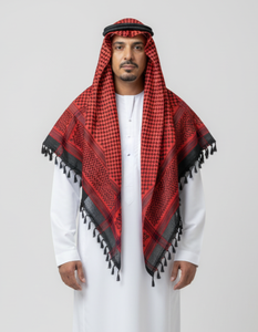 Vente en gros Al Haram 100% Viscose Haute Qualité Arabe Hommes Keffiyeh Shemagh Écharpe Musulman Palestine Dubaï Hommes Foulard Ethnique - Product Image 1