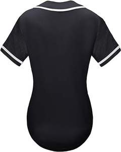 Maillot de baseball à manches courtes et col en V pour femmes MICR@TECH SPORTS, uniforme d'équipe de softball avec logo et design personnalisés - Product Image 2