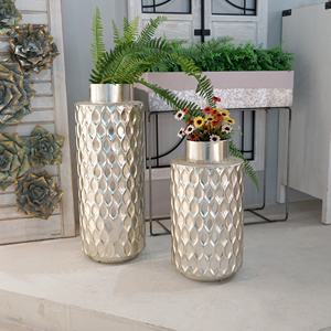 Vase en aluminium d'art d'impression géométrique de nouveau design Logo personnalisable de qualité étonnante beau vase de fleur - Product Image 1