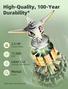 Licuadora Comercial Nuwave Infinity, Licuadora para Smoothies de Alta Resistencia con Motor de Cobre de 2.5HP y Cuchillas Cortadas con Láser, Jarra de Tritán de 64 oz - Product Image 2