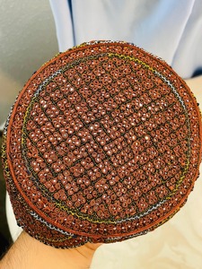 <b>Mens</b> Afghani Classic Traditional Cap Handmade Ethnic Pashtun Cultural Embroidered Islamic Formal Lace Headwear All-Season - Product Image 3