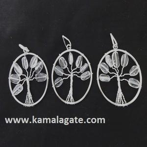 Pendentif Chakra en pierres précieuses naturelles Sept chakras intégrés vie d'arbre chrétien religieux mode pendentifs métal cristal vente de guérison - Product Image 3