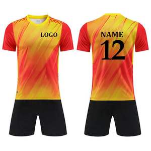 ชุดฟุตบอลแบบกำหนดเองสำหรับทีม เสื้อฟุตบอลและกางเกงขาสั้นระบายอากาศ ชุดกีฬาแห้งเร็ว - Product Image 6