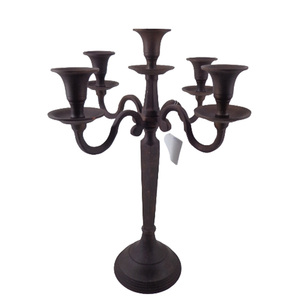 Bougeoirs en métal pour la décoration de la maison, lot de 2 bougeoirs en aluminium de couleur marron cuivré pour la décoration de mariage faite à la main - Product Image 6