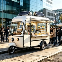 Chariot à donuts compact avec friteuse, station de glaçage et machine à café pour les événements matinaux, les célébrations et les marchés