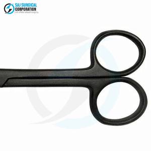 Tijeras de vendaje Lister de acero negro Acabado resistente a la corrosión Longevidad Uso de Cirugía General Certificado CE - Product Image 6