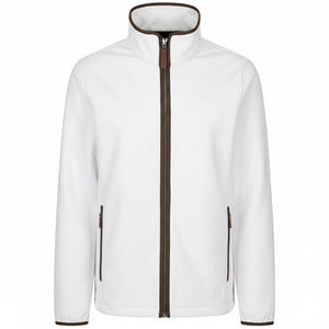 Veste Softshell pour homme sur mesure de haute qualité, prix de gros, bordure contrastée, col montant, veste de sport décontractée, vestes Softshell - Product Image 1