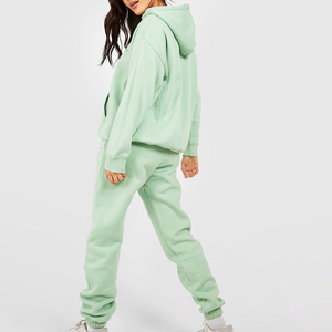 Ensemble de survêtement pour femmes, couleur personnalisée, 100% coton, survêtement de haute qualité fabriqué en usine, nouveau design - Product Image 3