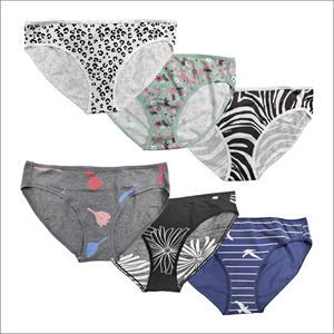 กางเกงในบิกินี่ถักสำหรับผู้หญิง1ชิ้นผ้าสแปนเด็กซ์/ ผ้าฝ้ายพิมพ์ลายระดับกลางมีรูระบายอากาศได้ดีปรับแต่งโลโก้ได้ทุกวัน - Product Image 1