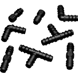 Kit de raccords pour irrigation goutte à goutte, ensemble de tubes de 16 mm, coudes, embouts, bouchons, connecteurs à barbelés pour systèmes d'irrigation goutte à goutte - Product Image 1
