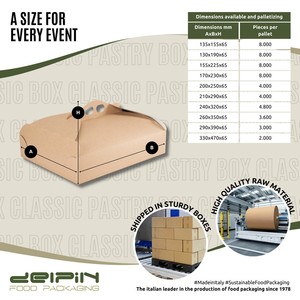 Caja Rectangular Ecológica de Lujo, Desechable, de Papel Kraft, Autoarmable, con Asa, para Envasado de Alimentos - Product Image 5