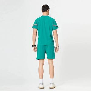 ชุดเซตกางเกงขาสั้นลำลองสำหรับผู้ชายชุด2ชิ้นกางเกงขาสั้นเสื้อยืดแขนสั้นชุดวอร์มสีล้วนสำหรับฤดูร้อน - Product Image 5