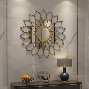 Metal Decoration <b>Mirror</b> Porch Sunglasses Living Room Dining Room Background Wall Hanging - Product Image 2