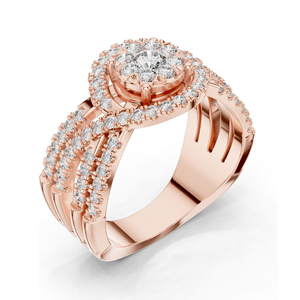 แหวนเพชรแล็บ 0.816 กะรัต สำหรับสุภาพสตรี ความใส VVS-VS สี EF ทอง 18KT, 14KT, 10KT และเงิน 925  ทองชมพู, ทองเหลือง, ทองขาว - Product Image 5