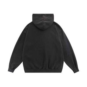 Sudadera con Capucha Personalizada al por Mayor de Alta Calidad, 100% Algodón, Estilo Vintage, con Estampado de Letras de Grafiti, Logotipo Personalizado, Bordado, para Hombre - Product Image 4