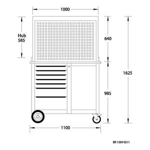 Banco de Trabajo Gedore con Gabinetes para Herramientas en el Panel Trasero - Product Image 2