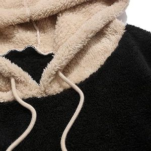 Sudaderas con capucha informales de invierno para hombre, Color sólido, 100% algodón, forro polar, ajuste Regular, secado rápido y transpirable, alta calidad - Product Image 3