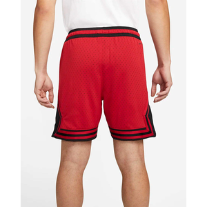 Comfortable Stylish Casual <b>Men's</b> Diamond <b>Shorts</b> 100% Polyester Canvas Bright <b>Red</b> Black Elastic Waistband Breathable Quick Dry - Product Image 2