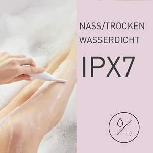 Tondeuse corporelle étanche 5-en-1 pour femme, utilisation humide et sèche, fonctionne sur piles, avec 5 accessoires, tondeuse et rasoir pour la ligne du bikini - Product Image 3