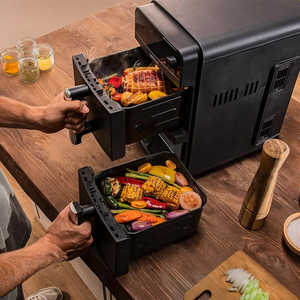 Cecotec Cecofry DuoLevel 10000 Freidora Eléctrica Sin Aceite de 10L y 2400W con Apagado Automático, Negra, de Plástico, Forma Cuadrada - Product Image 2