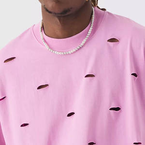 T-shirt pour homme en coton 100% de qualité supérieure, délavé, avec impression personnalisée de votre logo de marque, OEM, t-shirt délavé - Product Image 4